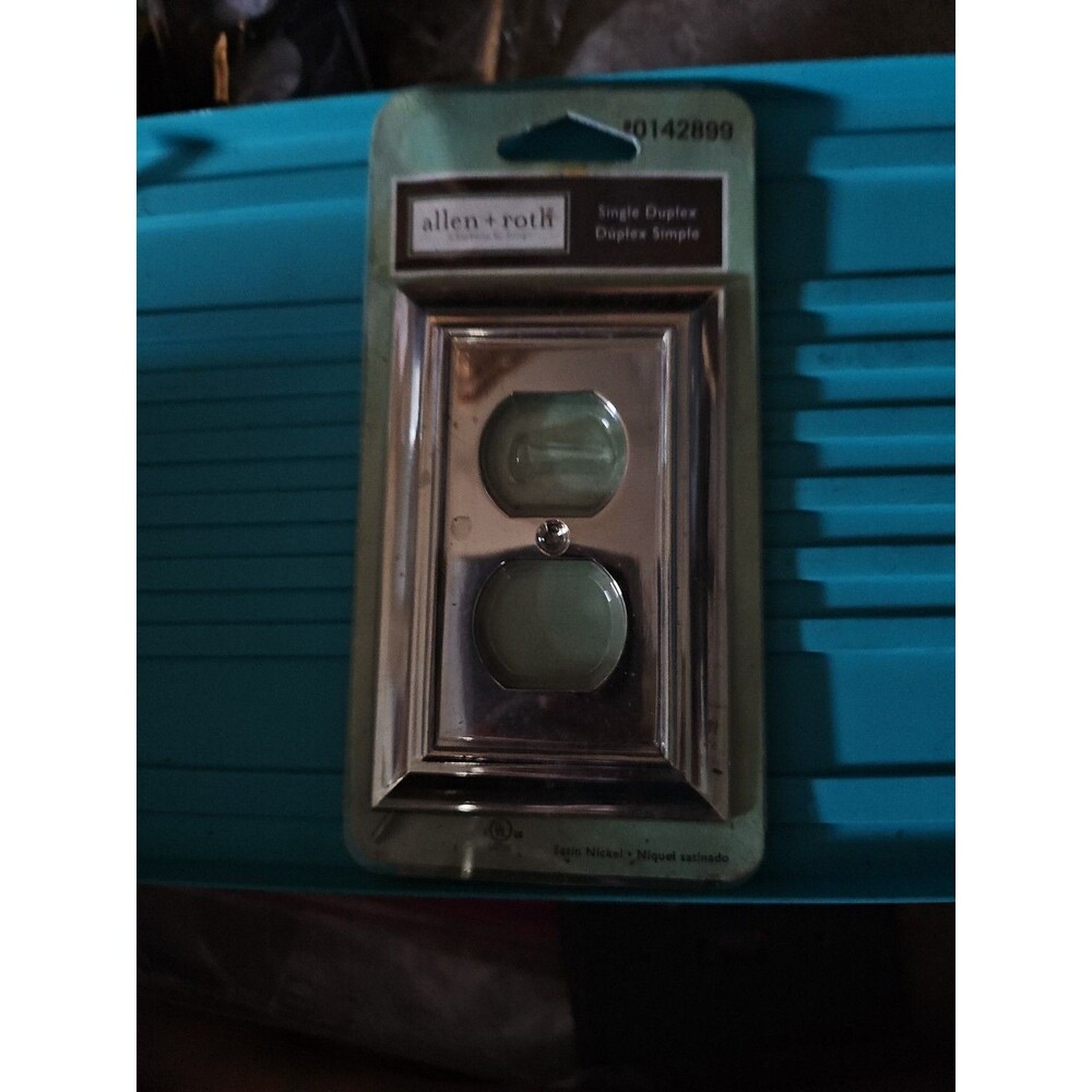 Allen + Roth Cosgrove Single Duplex Wall Plate Satin Nickel 0142899 Outlet Cover